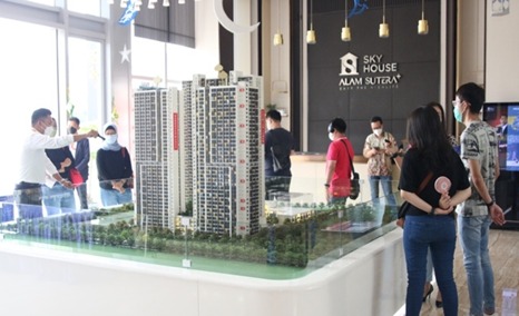 Ilustrasi: maket apartemen. 