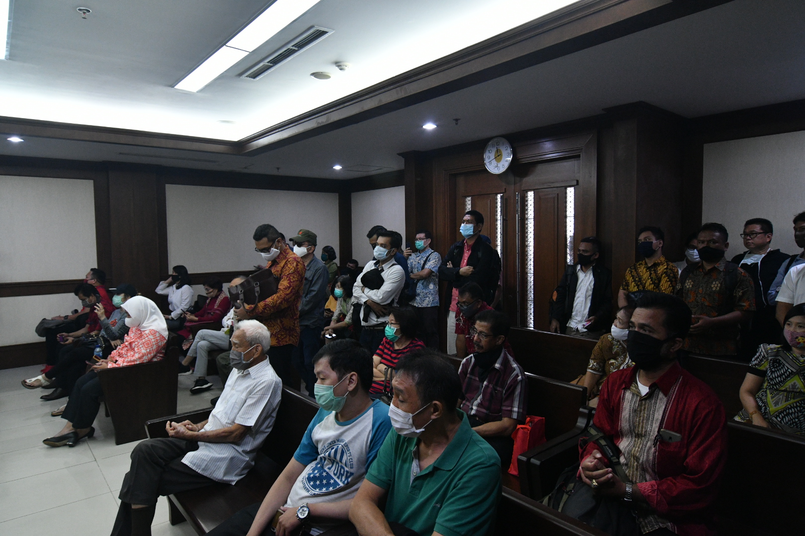 Suasana persidangan PKPU KSP Indosurya Cipta yang di hadiri oleh puluhan korban di PN Jakarta Pusat.