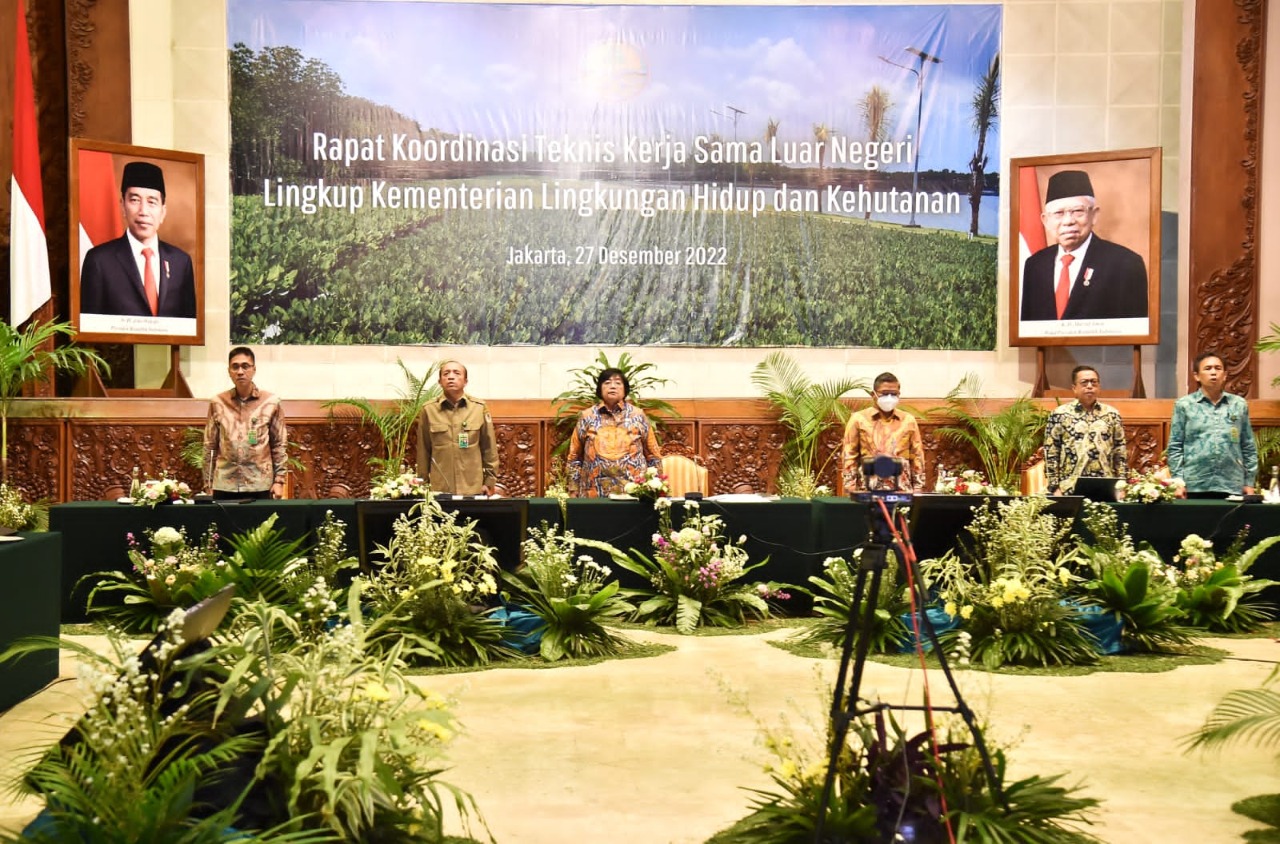 Rapat Koordinasi Teknis Kerja Sama Luar Negeri yang digelar KLHK di Jakarta, Selasa, (27/12)