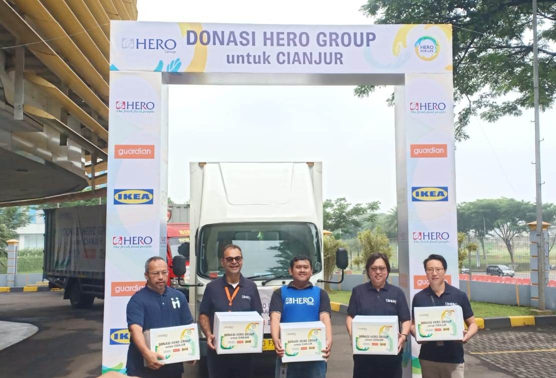 Acara pelepasan donasi Hero Group untuk korban gempa di Cianjur, Jawa Barat.