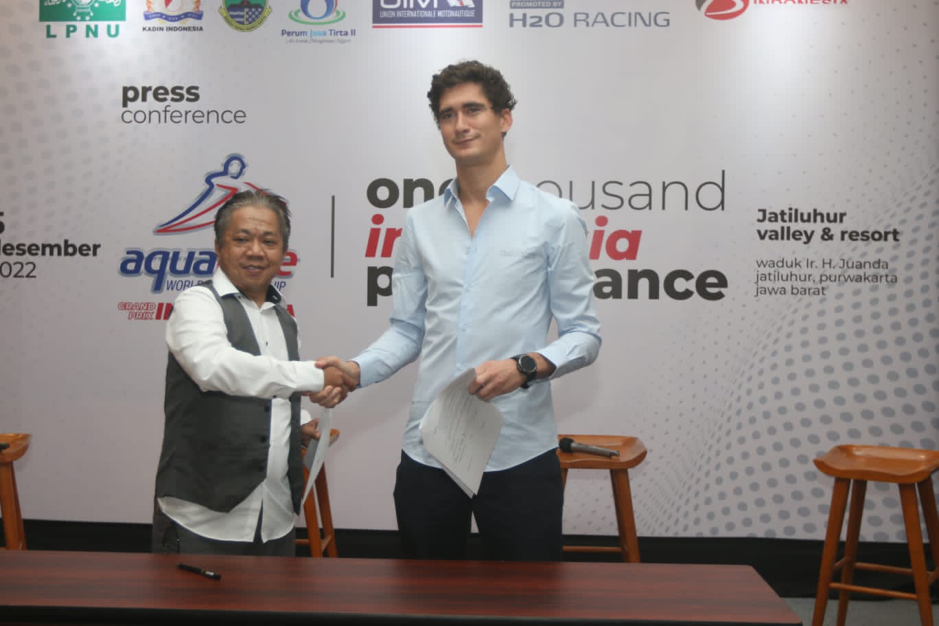 Langkah awal kegiatan Aquabike World Championship ini dimulai dengan penandatanganan MoU 