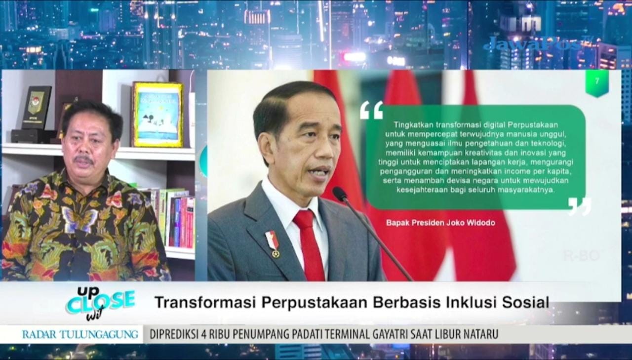 Kepala Perpusnas RI M Syarif Bando menjelaskan tentang transformasi perpustakaan 