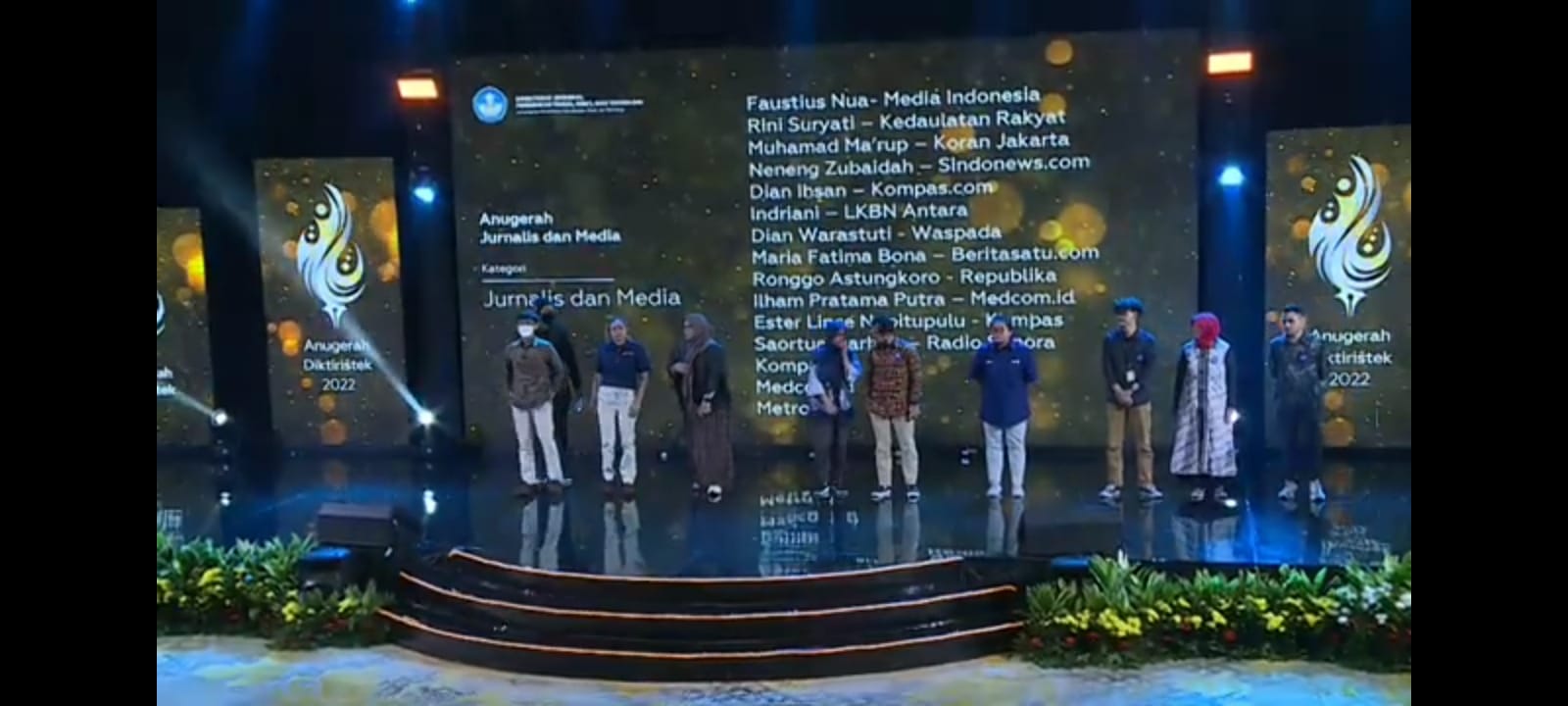 Anugerah Diktiristek 2022 untuk kategori Jurnalis dan Media