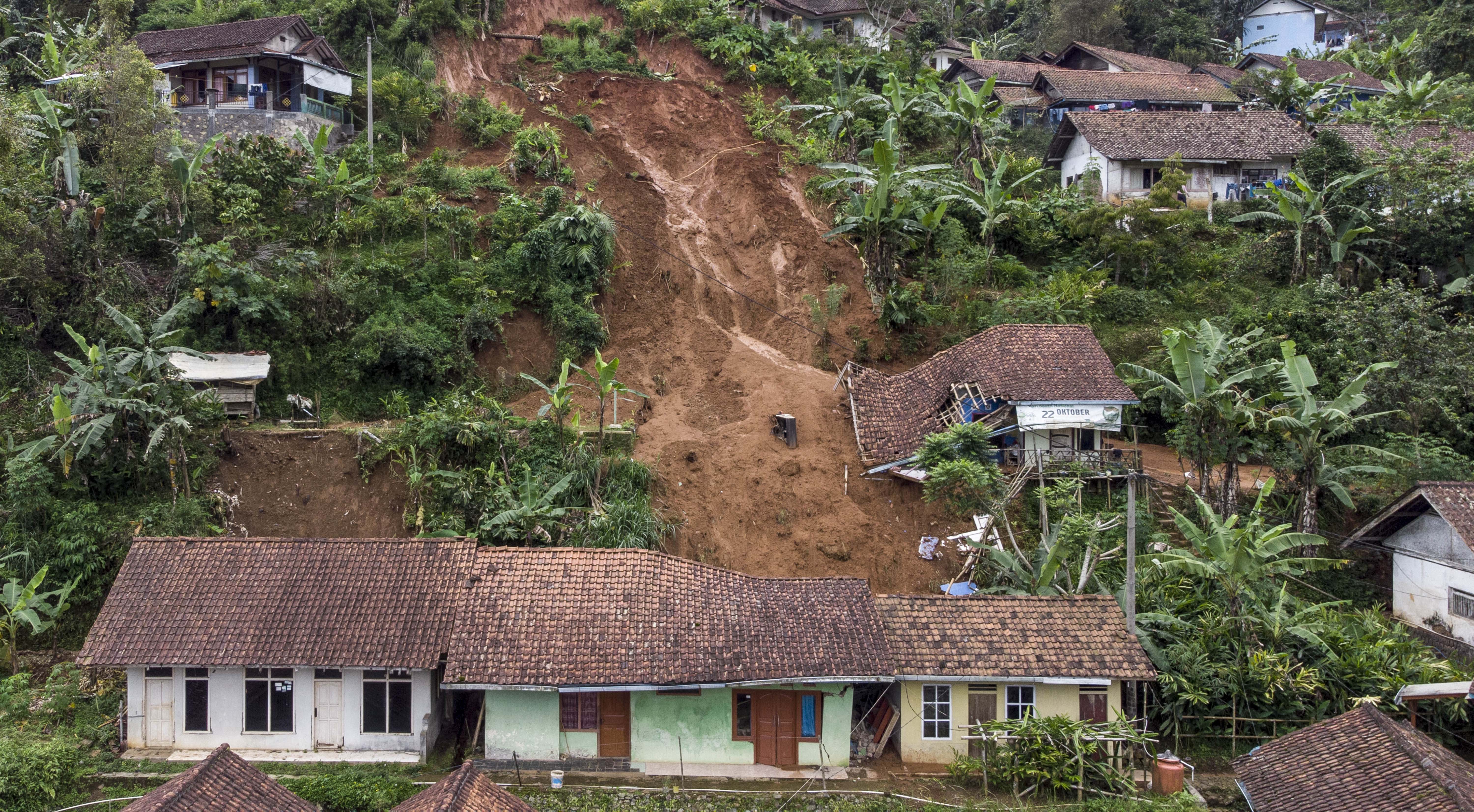 Ilustrasi bencana tanah longsor