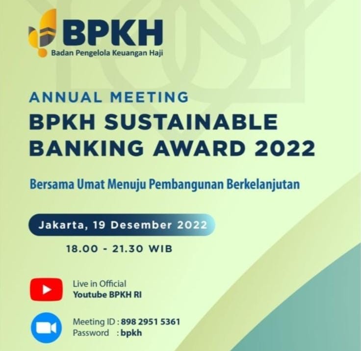 Flyer kegiatan BPKH Sustainable Banking Award 2022