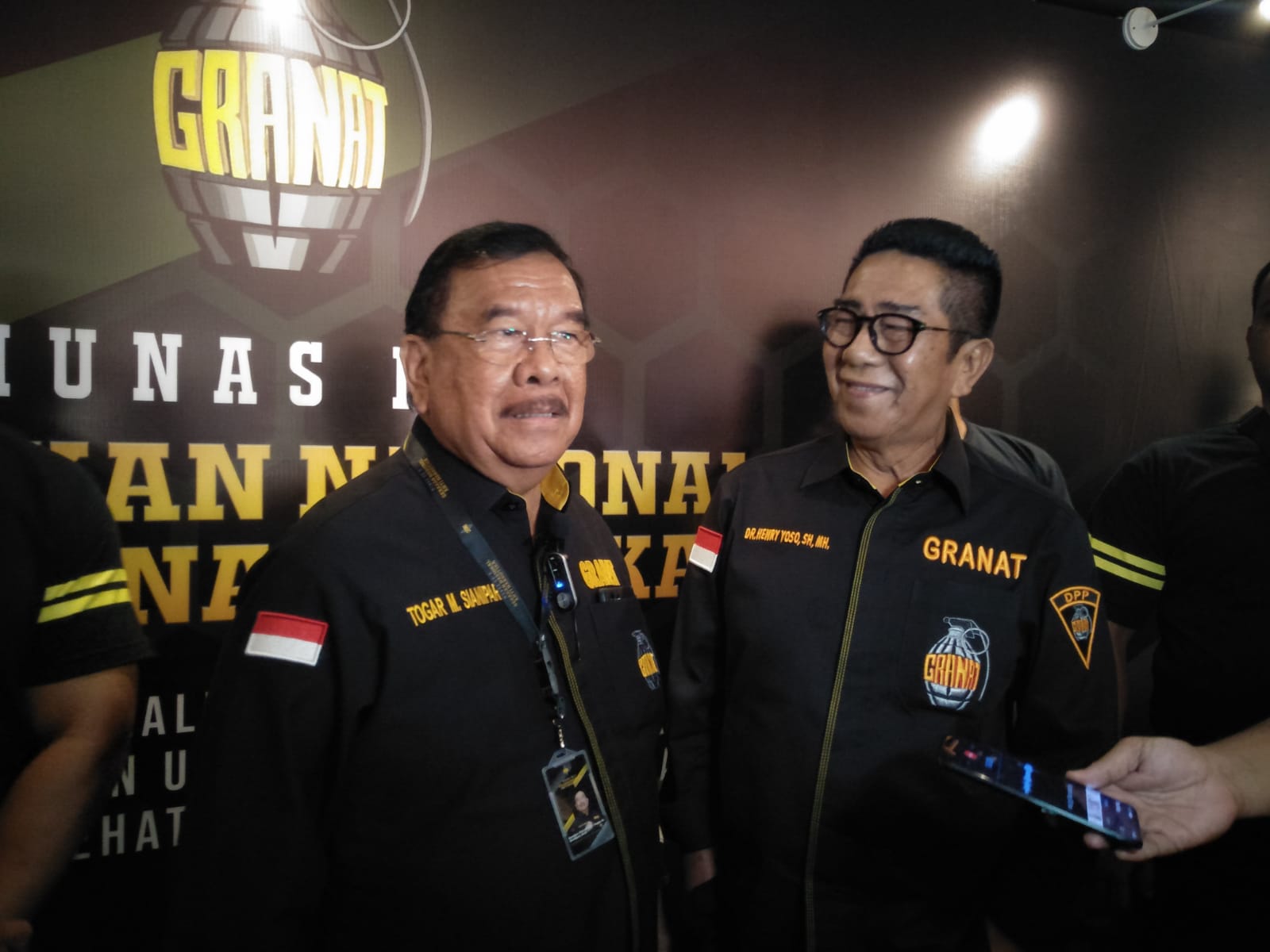 Ketua Umum Granat Henry Yosodiningrat dan  Ketua Dewan Pembina Granat, Togar M Sianipar.