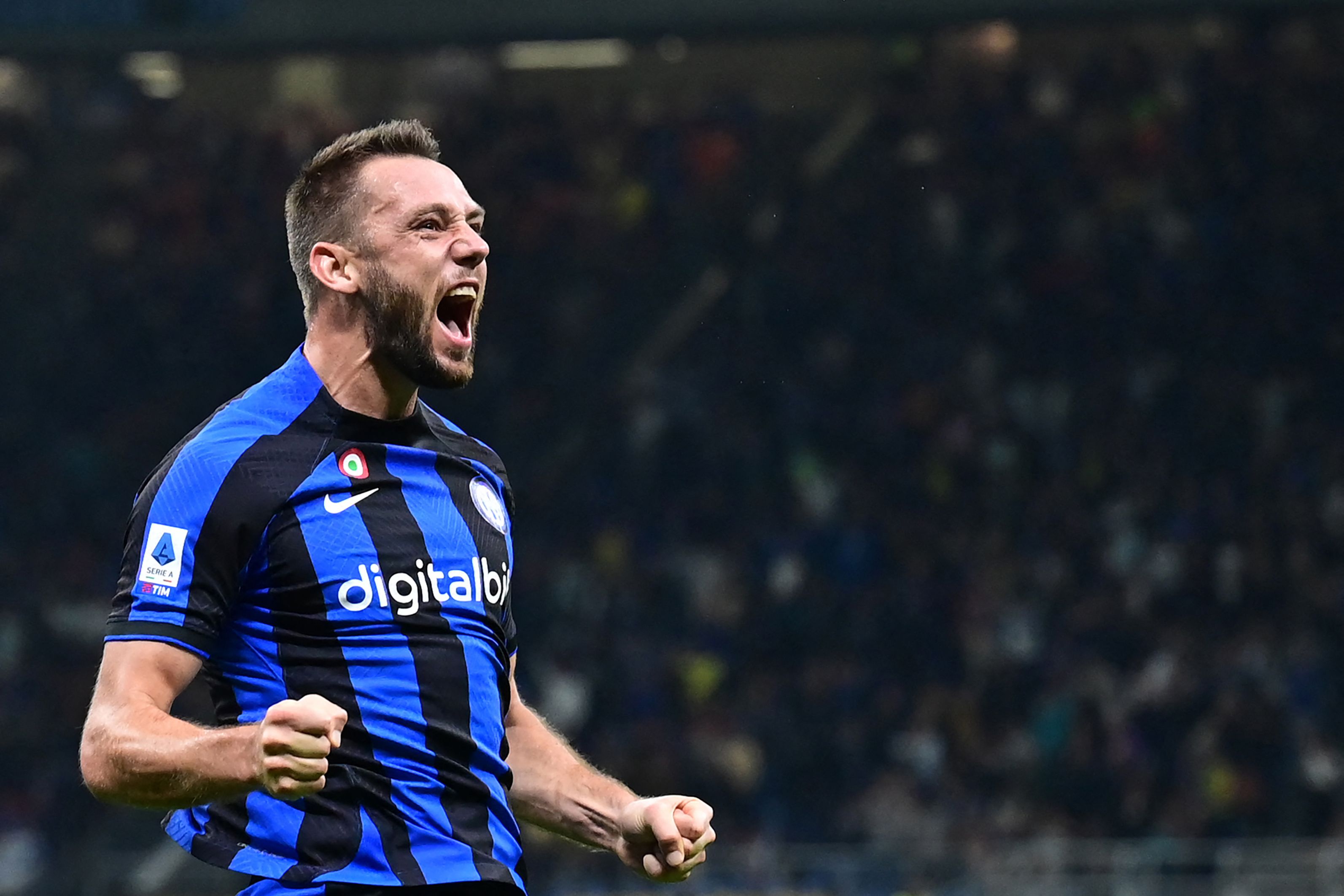 Bek Inter Milan asal Belanda Stefan De Vrij.