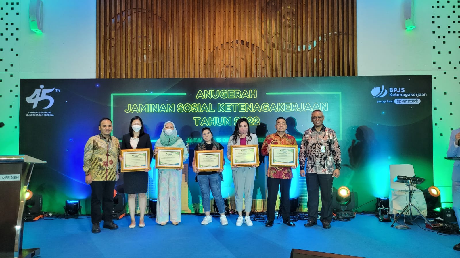 Malam Anugerah Jaminan Sosial Ketenagakerjaan Tahun 2022 telah suskes diselenggarakan di Le Meredien, Jakarta,