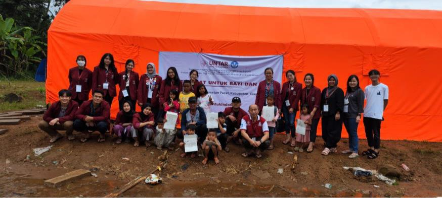 Kegiatan pemulihan pascabencana yang dilakukan Untar