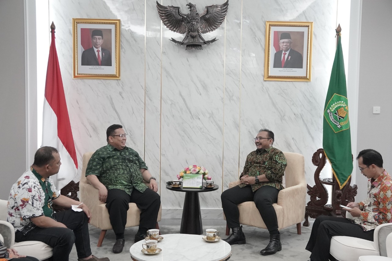 Bawaslu RI bertemu dengan Menteri Agama, Yaqut Cholil Qoumas, Jumat (16/12/2022