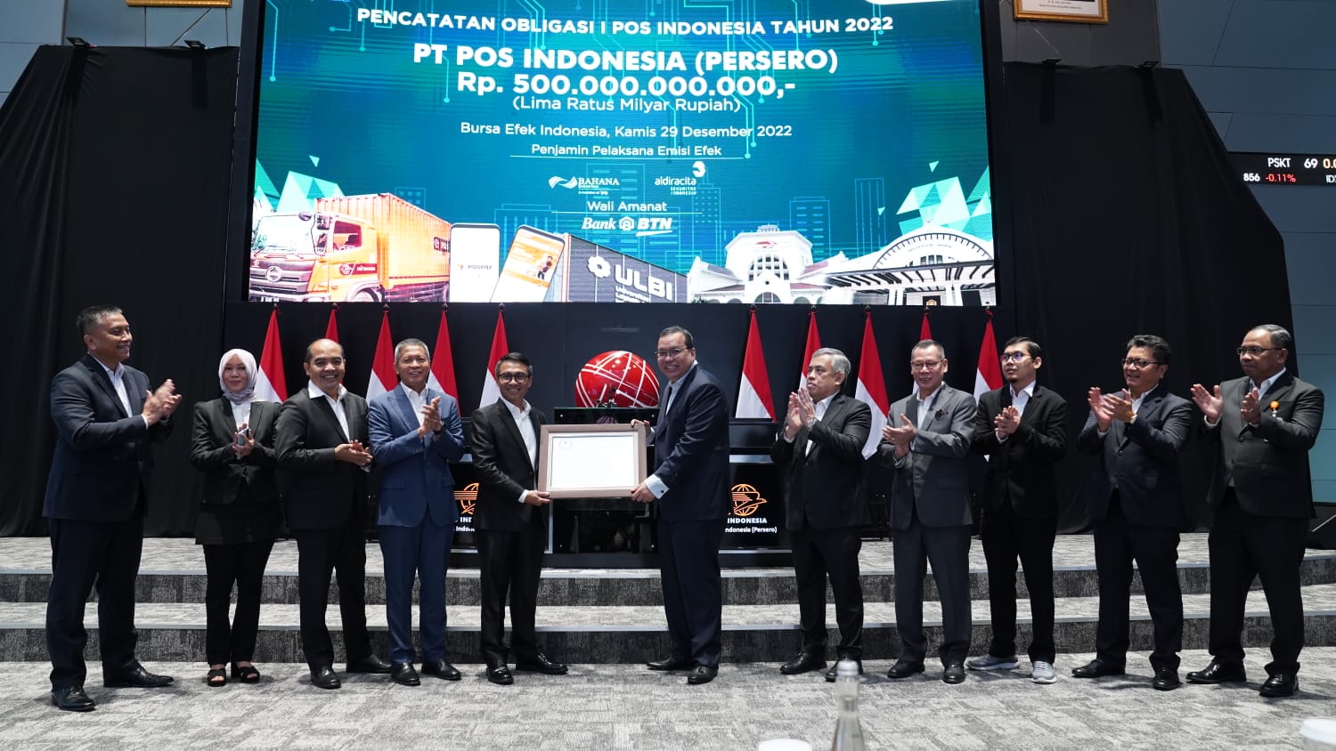 Untuk mendukung pengembangan bisnis perusahaan dimasa depan, Pos Indonesia menerbitkan obligasi senilai Rp 500 miliar. 