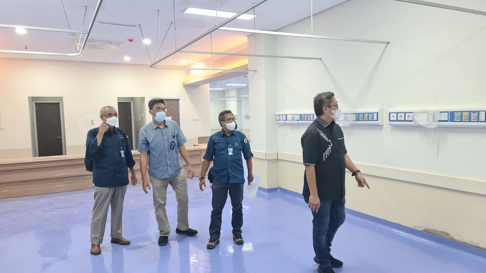 Wakil Ketua II DPRD Kota Bogor, Dadang Iskandar Danubrata melakukan inspeksi mendadak (Sidak) terhadap pembangunan RSUD Kota Bogor blok I da