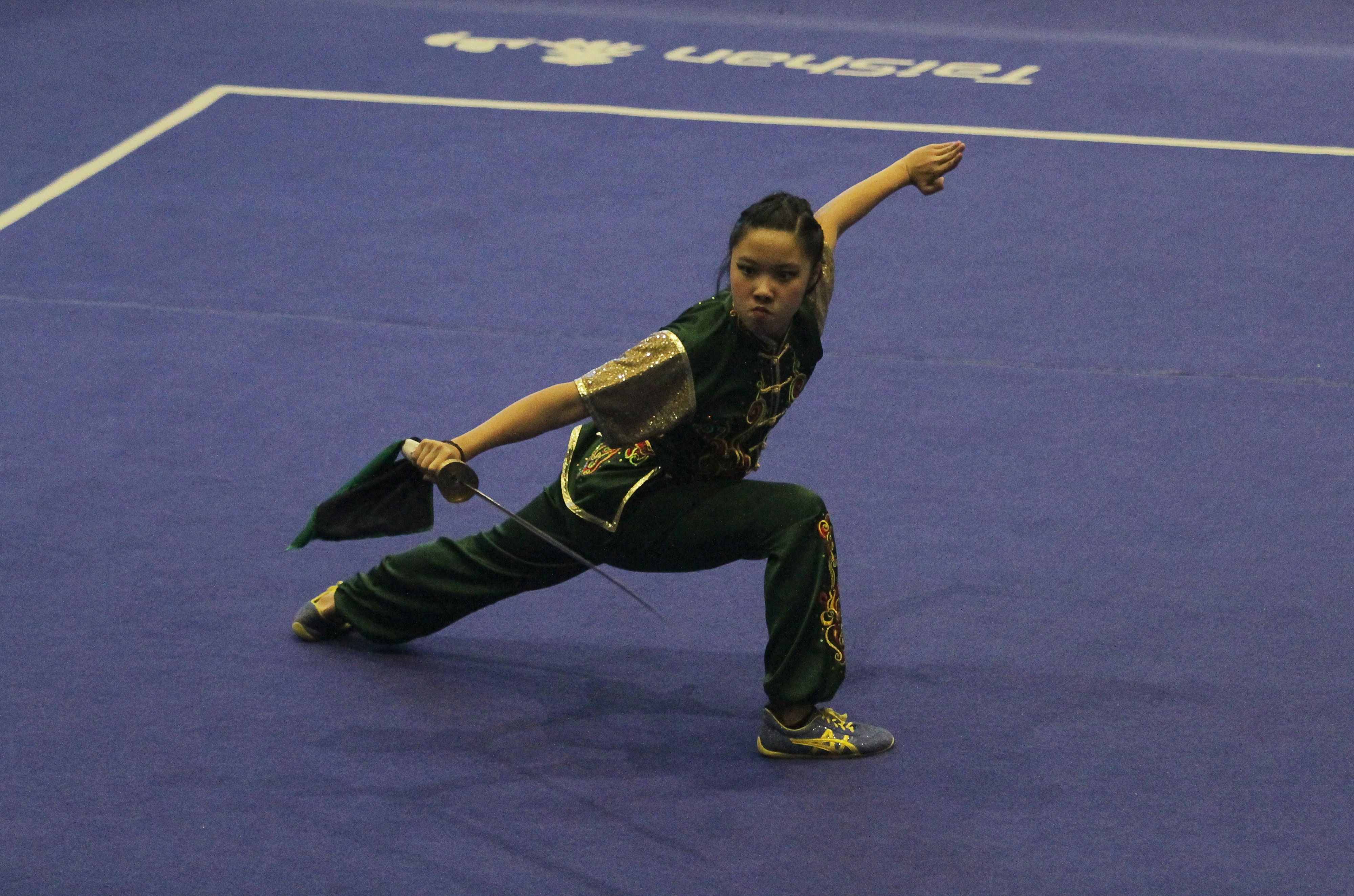 Ilustrasi--aksi seorang atlet wushu