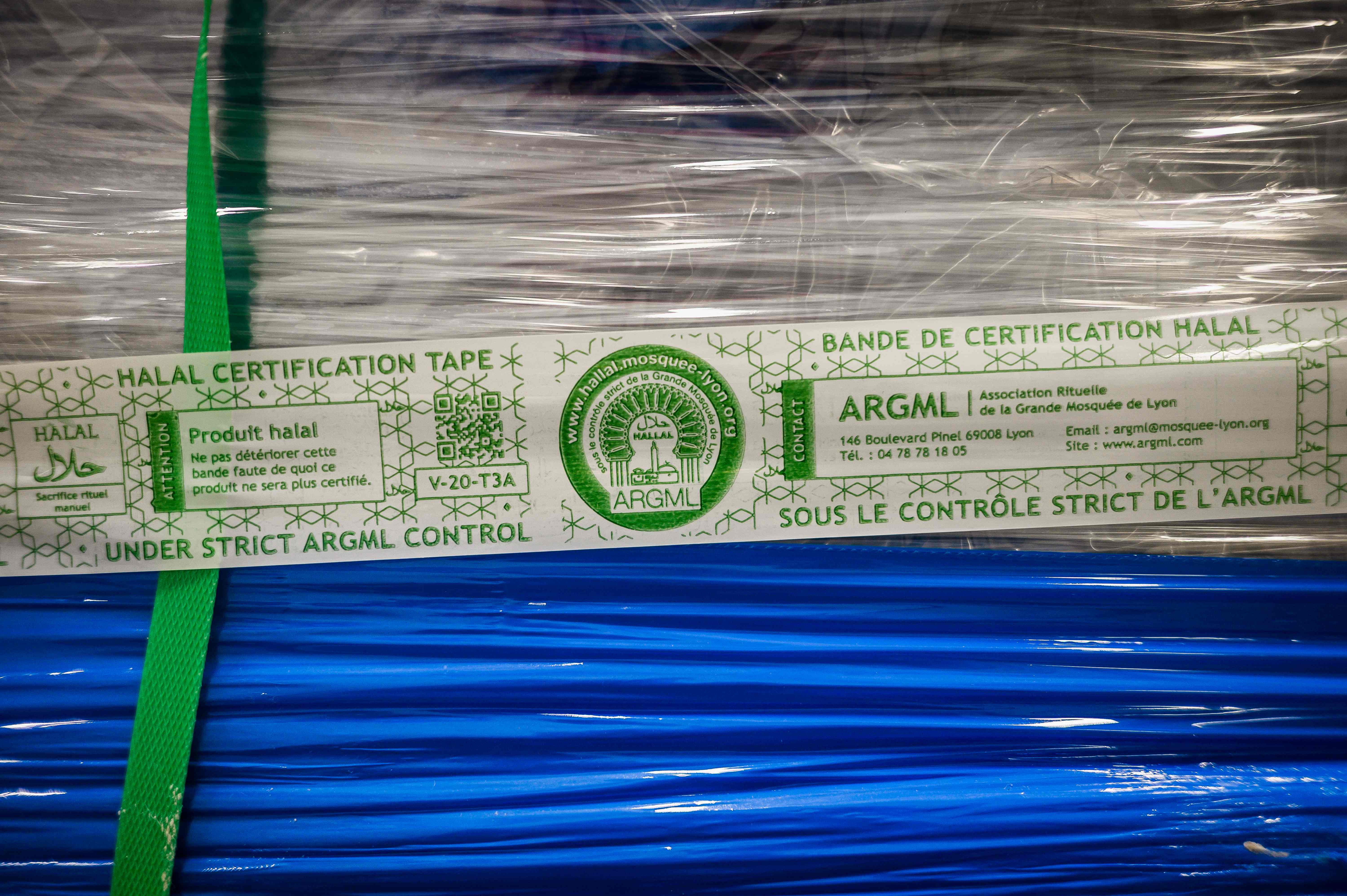 Label sertifikasi halal di Prancis.