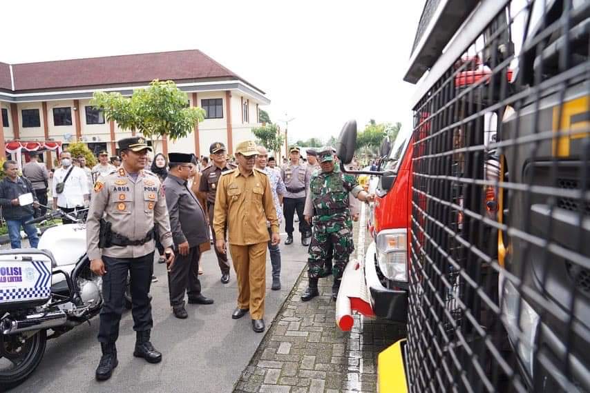 Jajaran Forkopimda Temanggung, Jateng, mengecek persiapan pengamanan Natal 2022, Sabtu (24/12/2022)