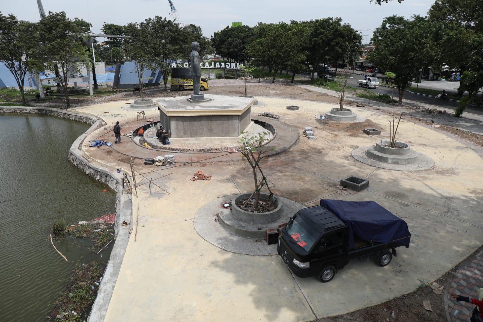 Salah satu proyek penataan di Kabupaten Sidoarjo, Jawa Timur.