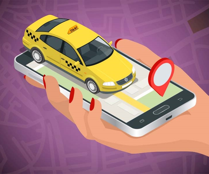 Ilustrasi taksi daring