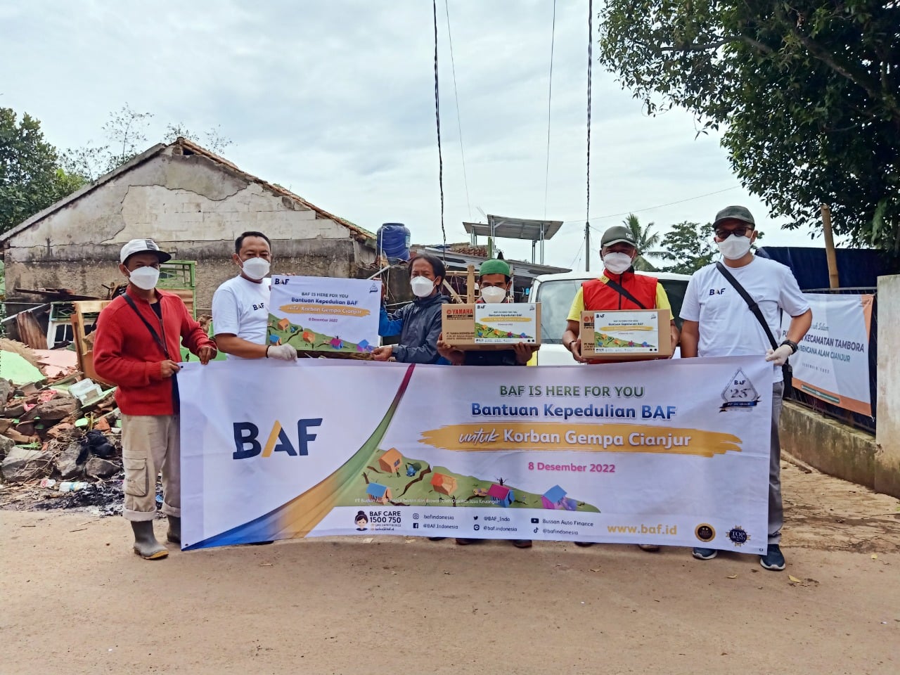 PT Bussan Auto Finance (BAF) turut memberikan bukti nyata dengan menyalurkan bantuan kepada para korban gempa di Cianjur, Jawa Barat.
