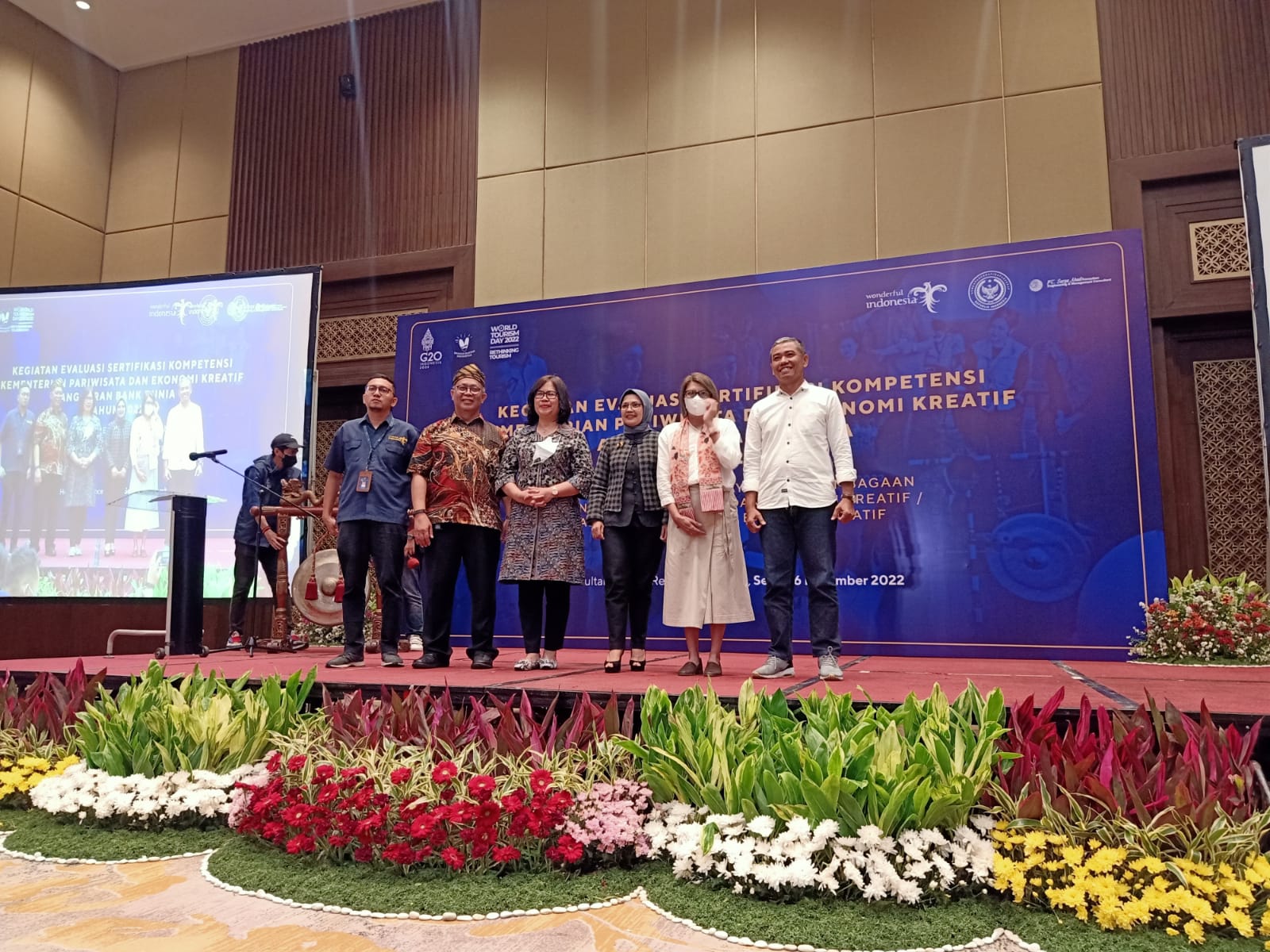 Kegiatan Evaluasi Sertfikasi Kompetensi SDM Parekraf yang digelar di Hotel Sultan Jakarta, Selasa (6/12).