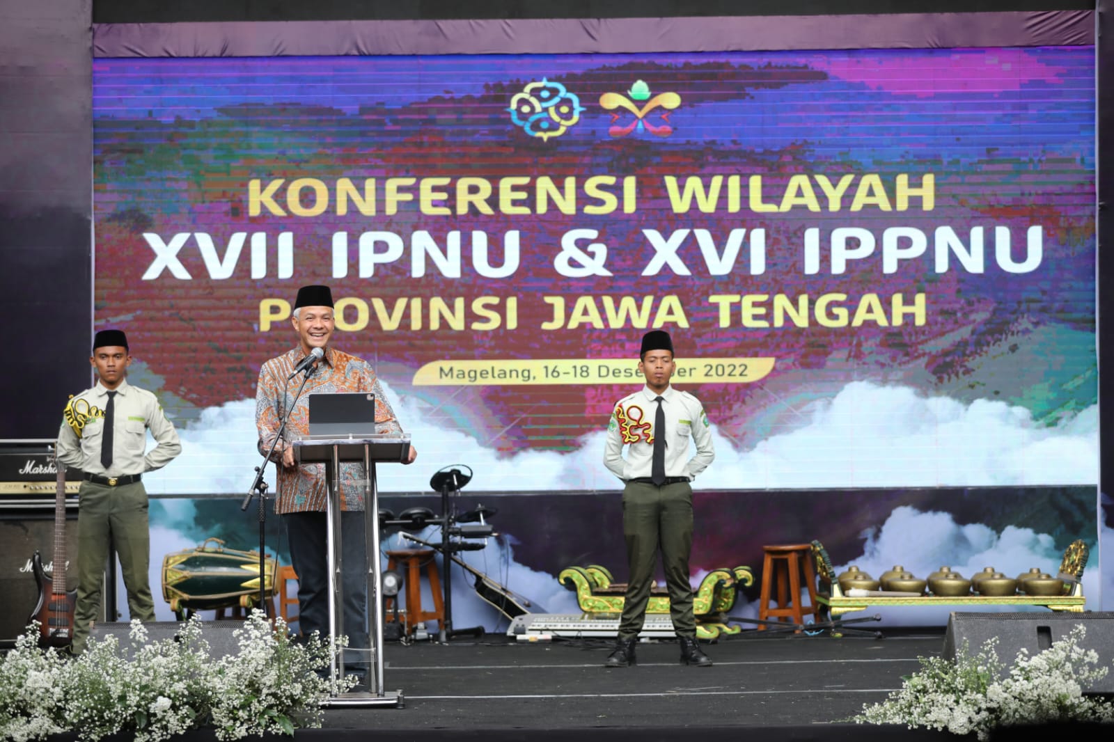 Gubernur Jateng Ganjar Pranowo membuka Konferensi Wilayah (Konferwil) Ikatan Pelajar Nahdlatul Ulama (IPNU) ke-17 dan IPPNU ke -16 Jateng di