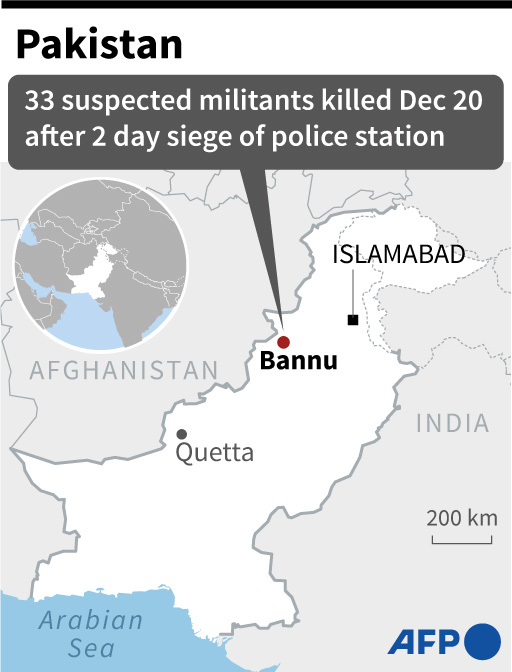 Sebanyak 33 pejuan Taliban tewas dalam bentrok dengan pasukan khusus Pakistan di sebuah distrik terpencil di barat laut pada Selasa (20/1