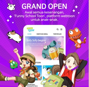 Komik Digital Korea 'Funny School Toon' Hadir di Indonesia