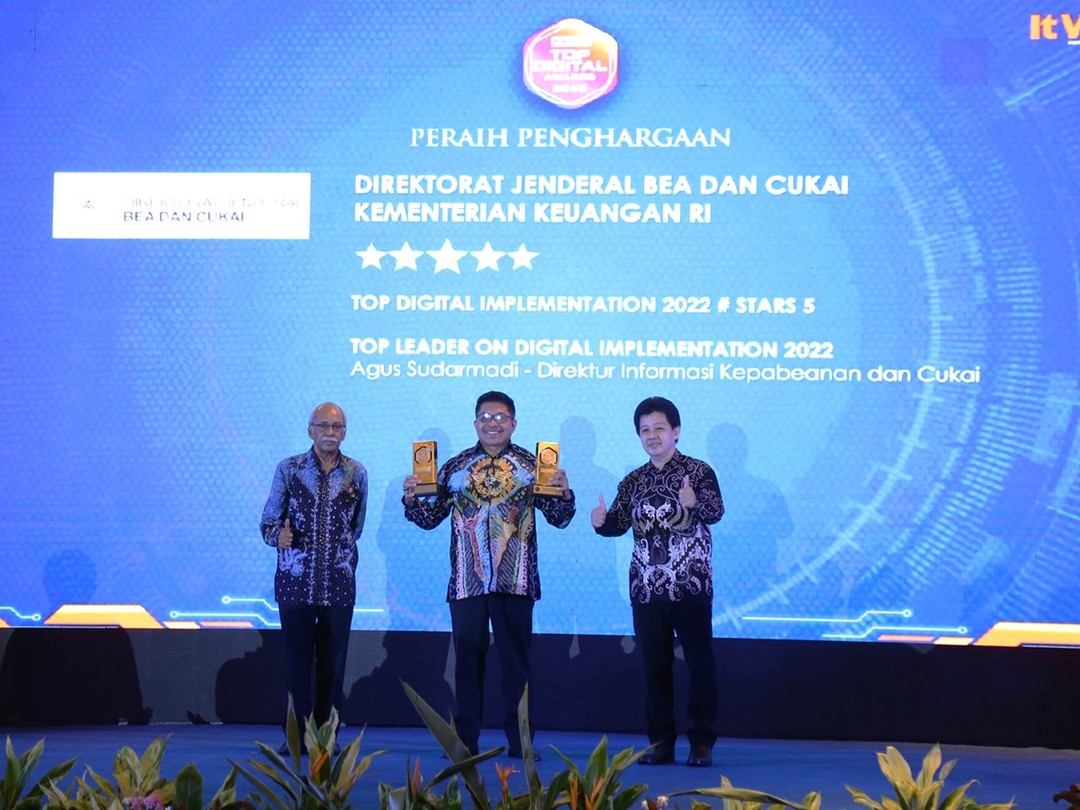 Bea Cukai Raih Dua Penghargaan Top Digital Awards 2022
