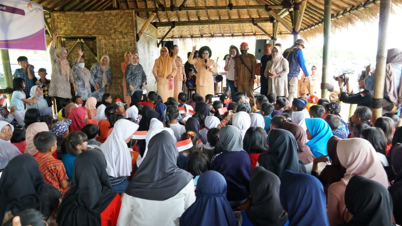 Peringatan HUT ke-23 DWP Kementerian ATR/BPN yang berlangsung di Kantor Pertanahan Kabupaten Cianjur, Jawa Barat, Senin (19/12).