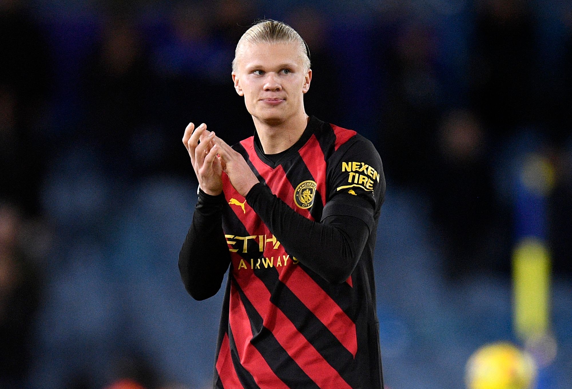 Pemain Manchester City Erling Haaland