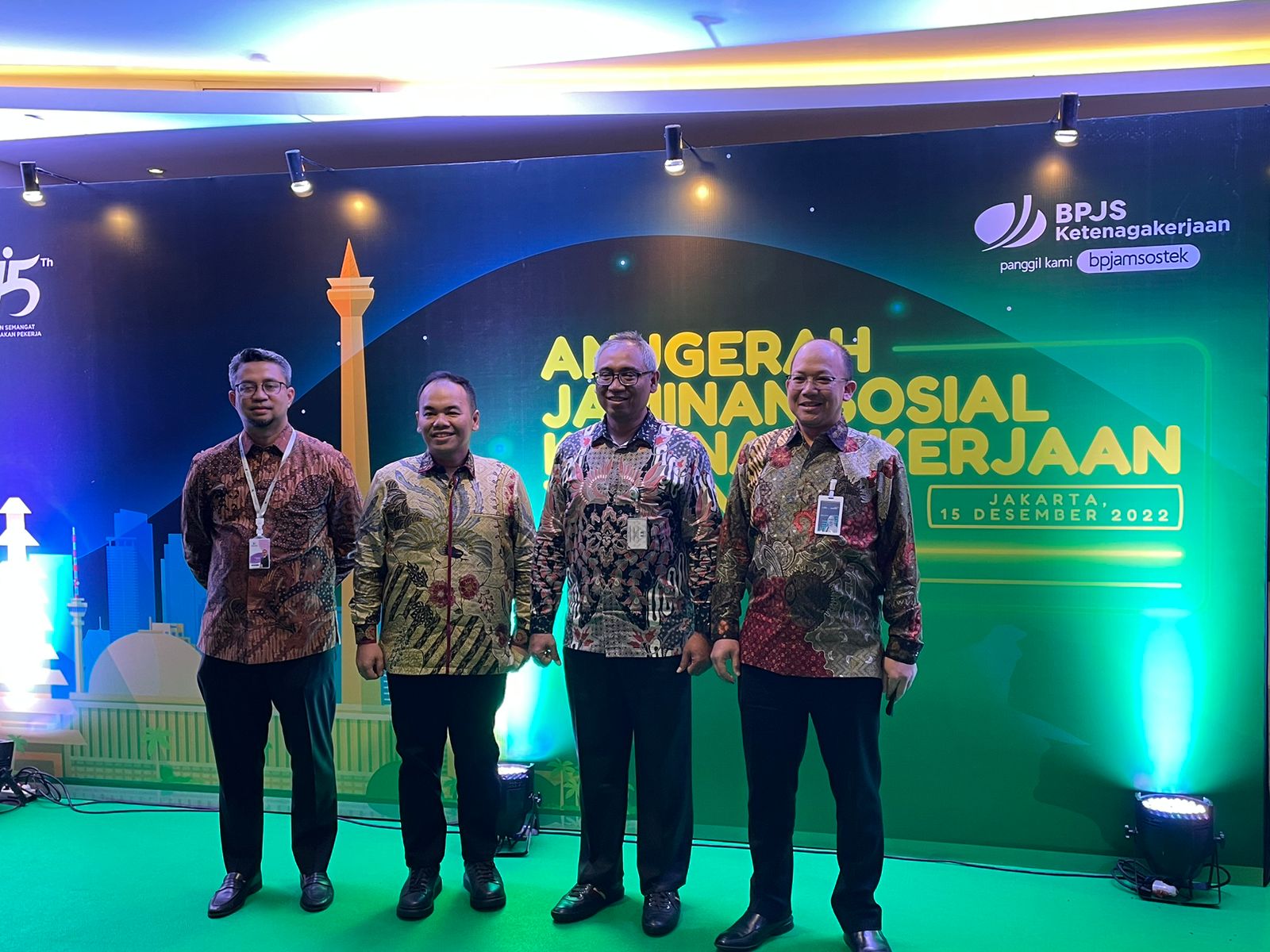 Acara Malam Anugerah Jaminan Sosial Ketenagakerjaan Tahun 2022 digelar di Jakarta, baru-baru ini.