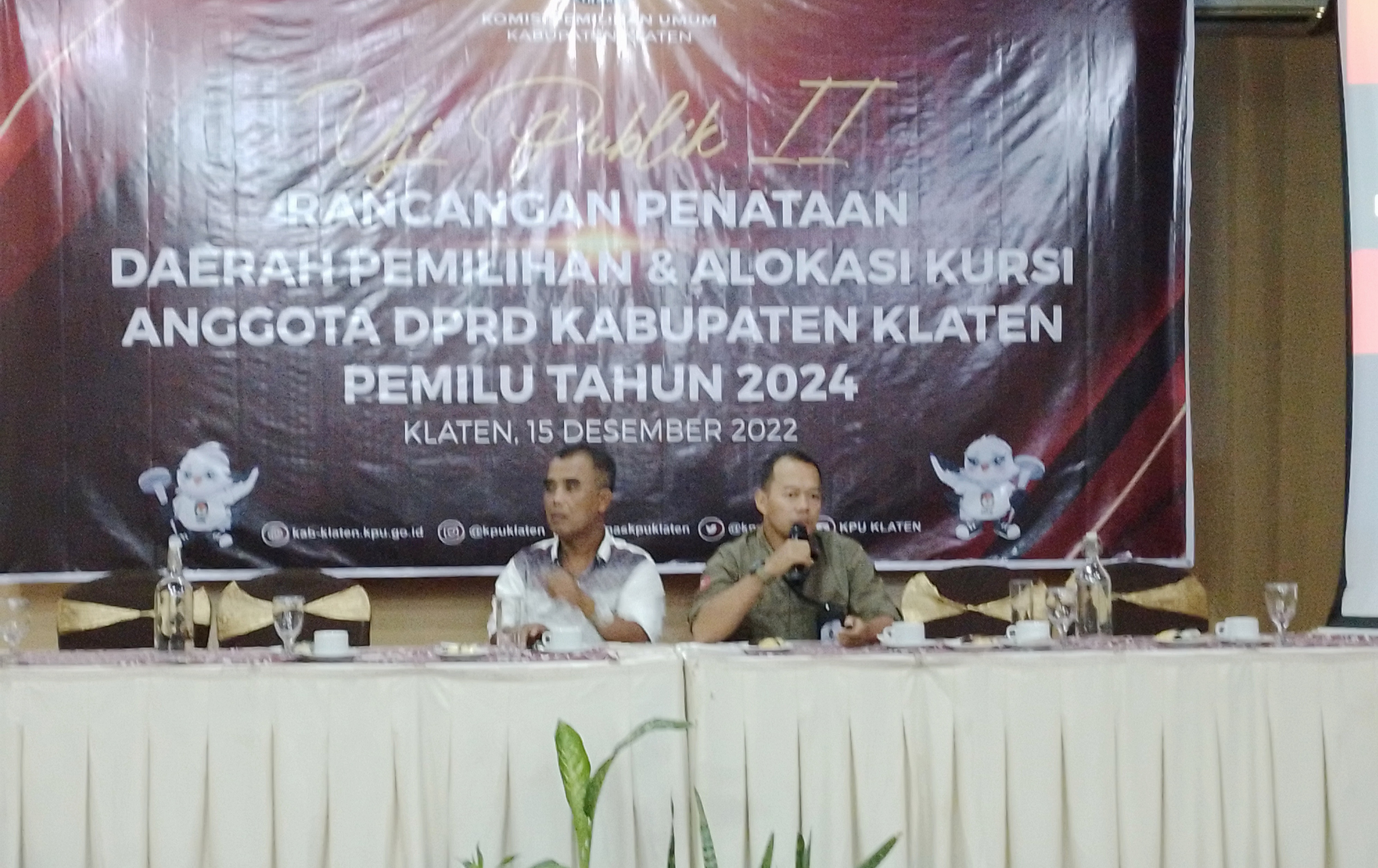 KPU Klaten menggelar rapat tahapan pemilu