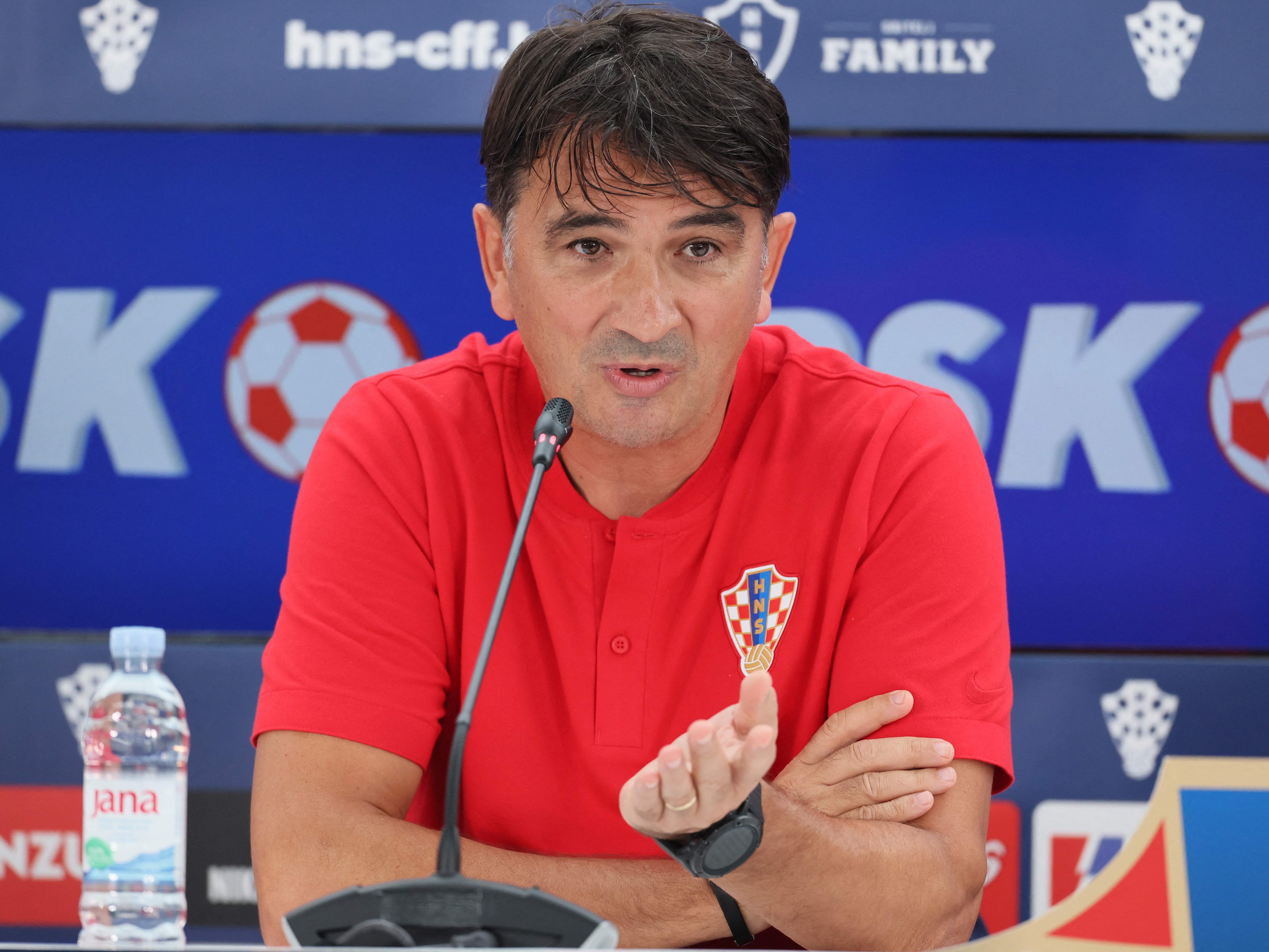 Pelatih Kroasia Zlatko Dalic berbicara selama konferensi pers di Doha pada 10 Desember 2022, sehari setelah timnya mengalahkan Brasil.