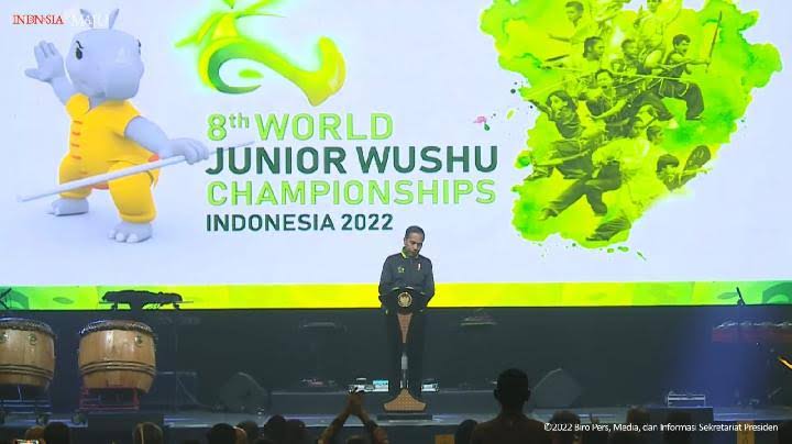 Presiden Joko Widodo membuka Kejuaraan Dunia Wushu Junior ke-8 di ICE BSD, Tangerang, Banten