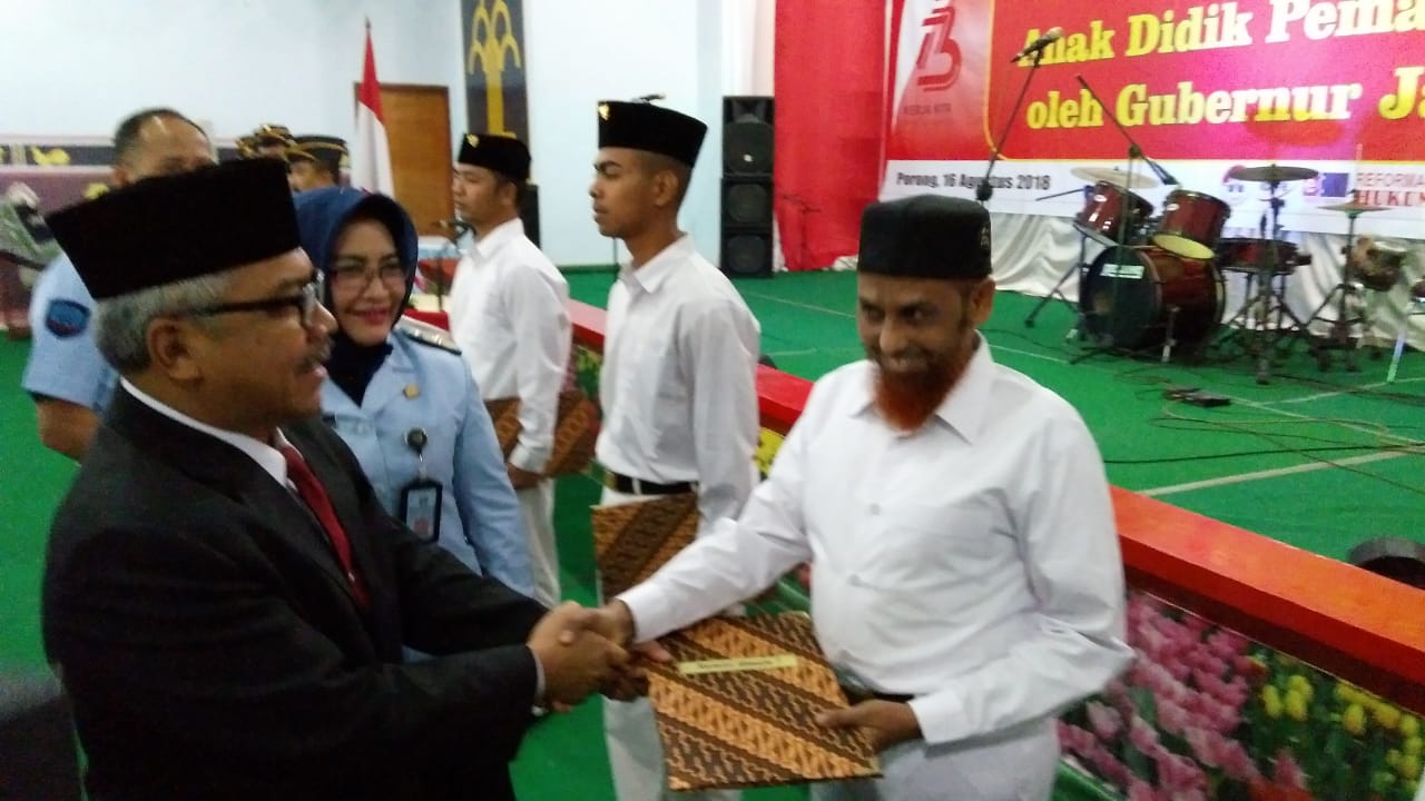 Umar Patek saat menerima remisi dari pemerintah beberapa tahun lalu