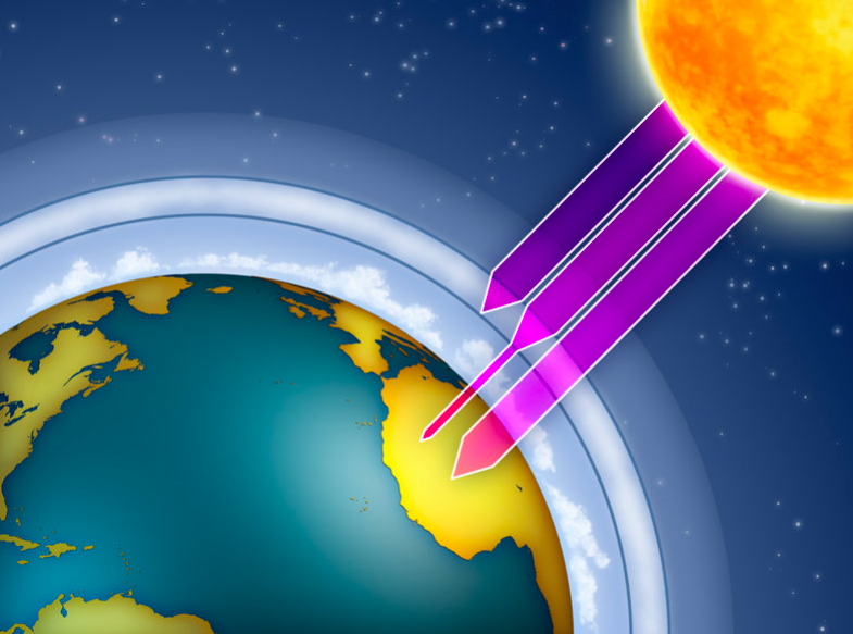 Ilustrasi lapisan ozon.