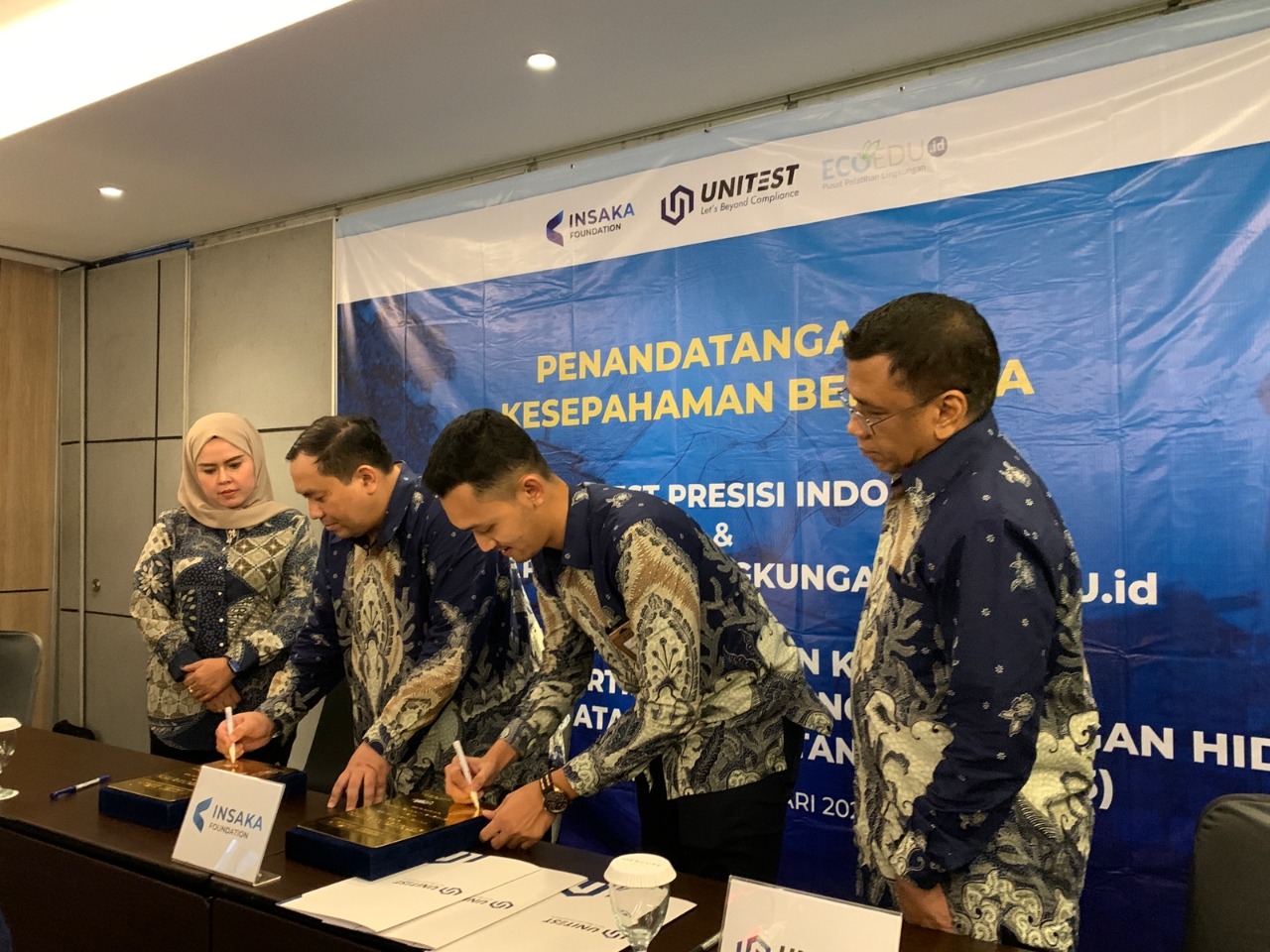 PT Unitest Presisi Indonesia menandatangani kerja sama dengan  Pusat Pelatihan Lingkungan Ecoedu.id