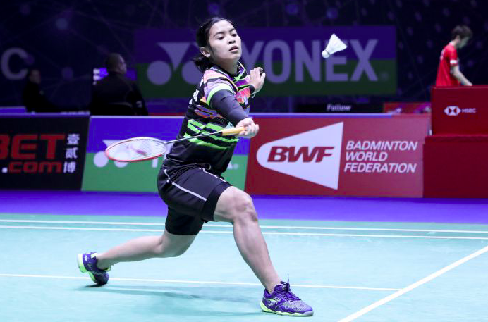 Tunggal putri Indonesia gregoria Mariska Tanjung.