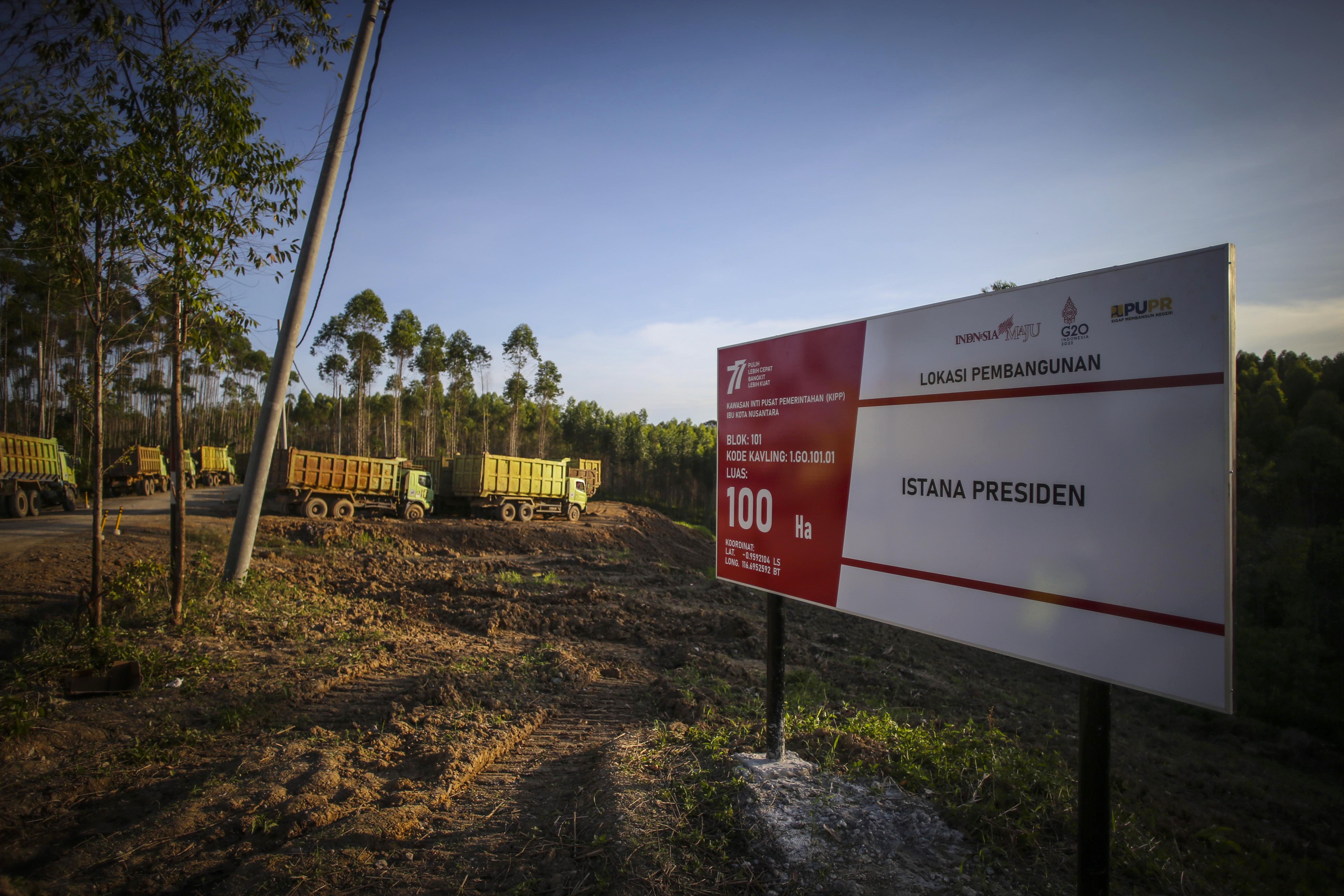 Lokasi pembangunan istana presiden di kawasan IKN Nusantara, Kalimantan Timur.