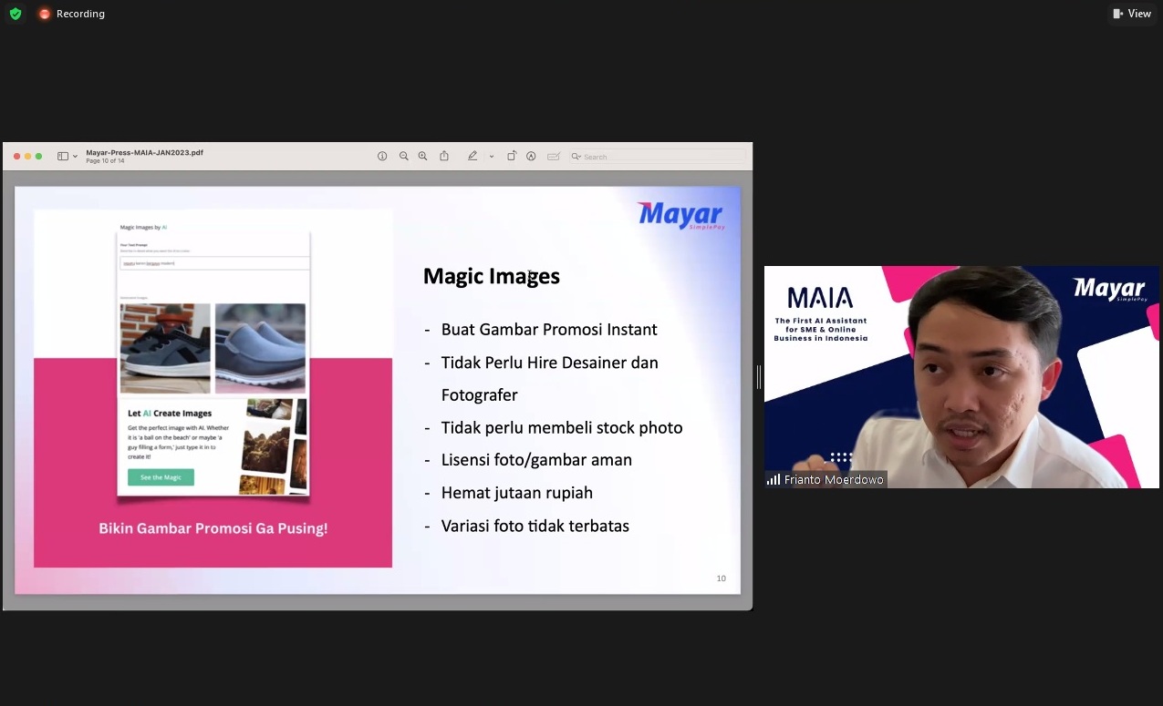 Peluncurkan platform MAIA oleh Mayar.id