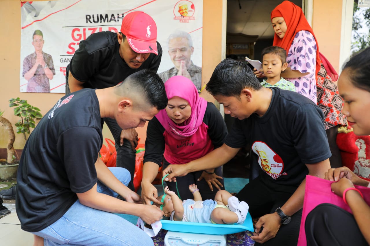 Jaringan relawan Ganjar Milenial Center (GMC) Banten menginisiasi hadirnya program Rumah Gizi dan Stunting di Lebak, Banten untuk tekan stun