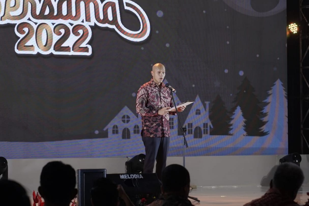 Direktur Keuangan dan Manajemen Risiko SIG, Andriano Hosny Panangian saat  perayaan 