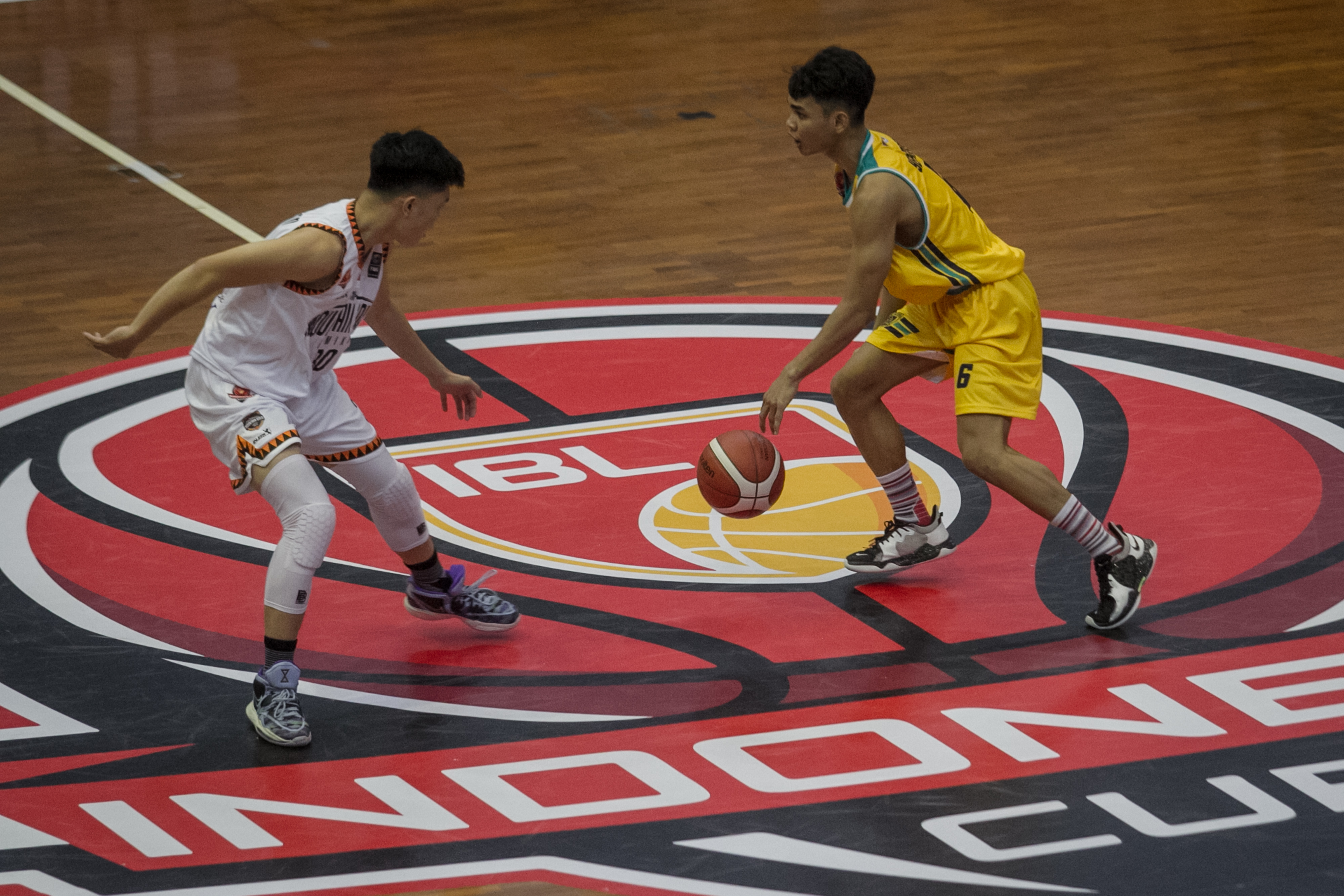 Potret pertandingan basket.