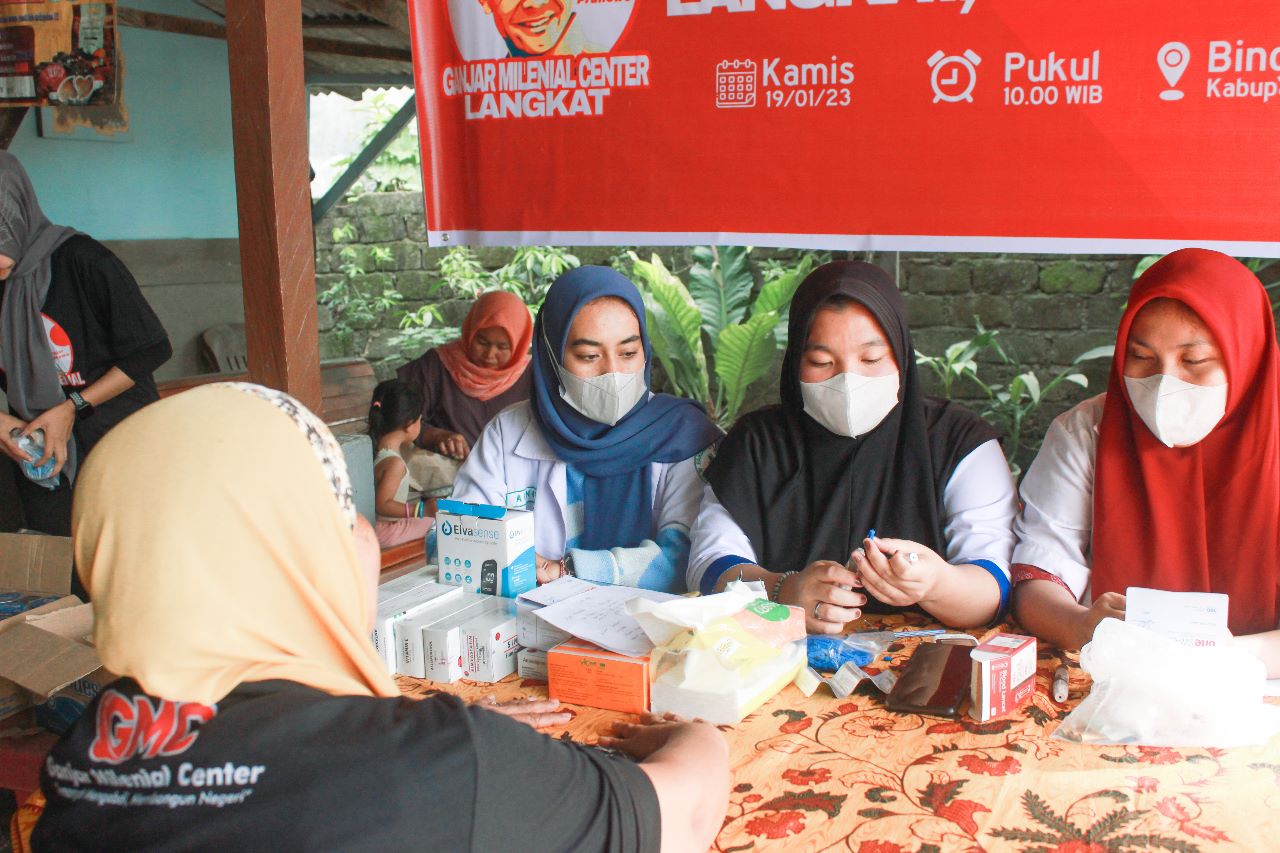 GMC Sumut gelar pengobatan gratis di Kelurahan Bingai, Kecamatan Wampu, Kabupaten Langkat, Sabtu (21/1/2023)