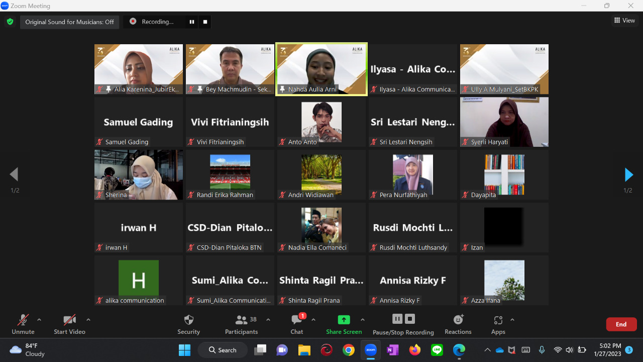 Alika Communication menghadirkan acara webinar bertajuk “Komunikasi Publik Ala Pemerintah.”