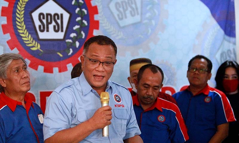 Ketua Umum DPP Konfederasi Serikat Pekerja Seluruh Indonesia (KSPSI) Jumhur Hidayat.