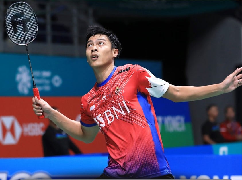 Tunggal putra Indonesia Shesar Hiren Rhustavito