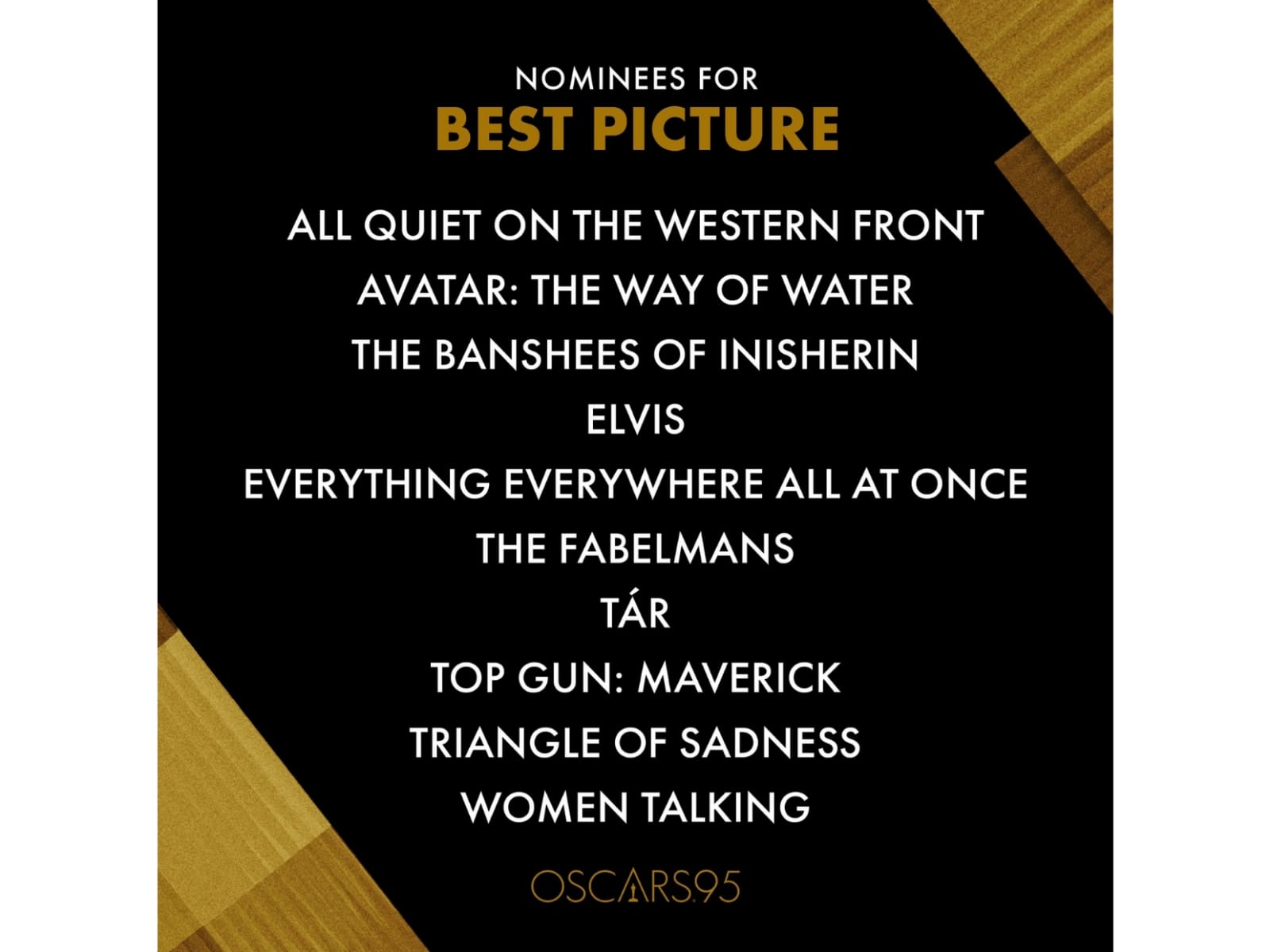 Film nomine Piala Oscar ke-95 tayang di bioskop maupun di platform daring.