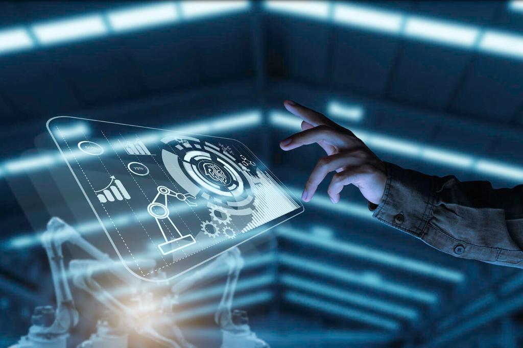 Ilustrasi pemanfaatan teknologi dengan kecerdasan buatan.  