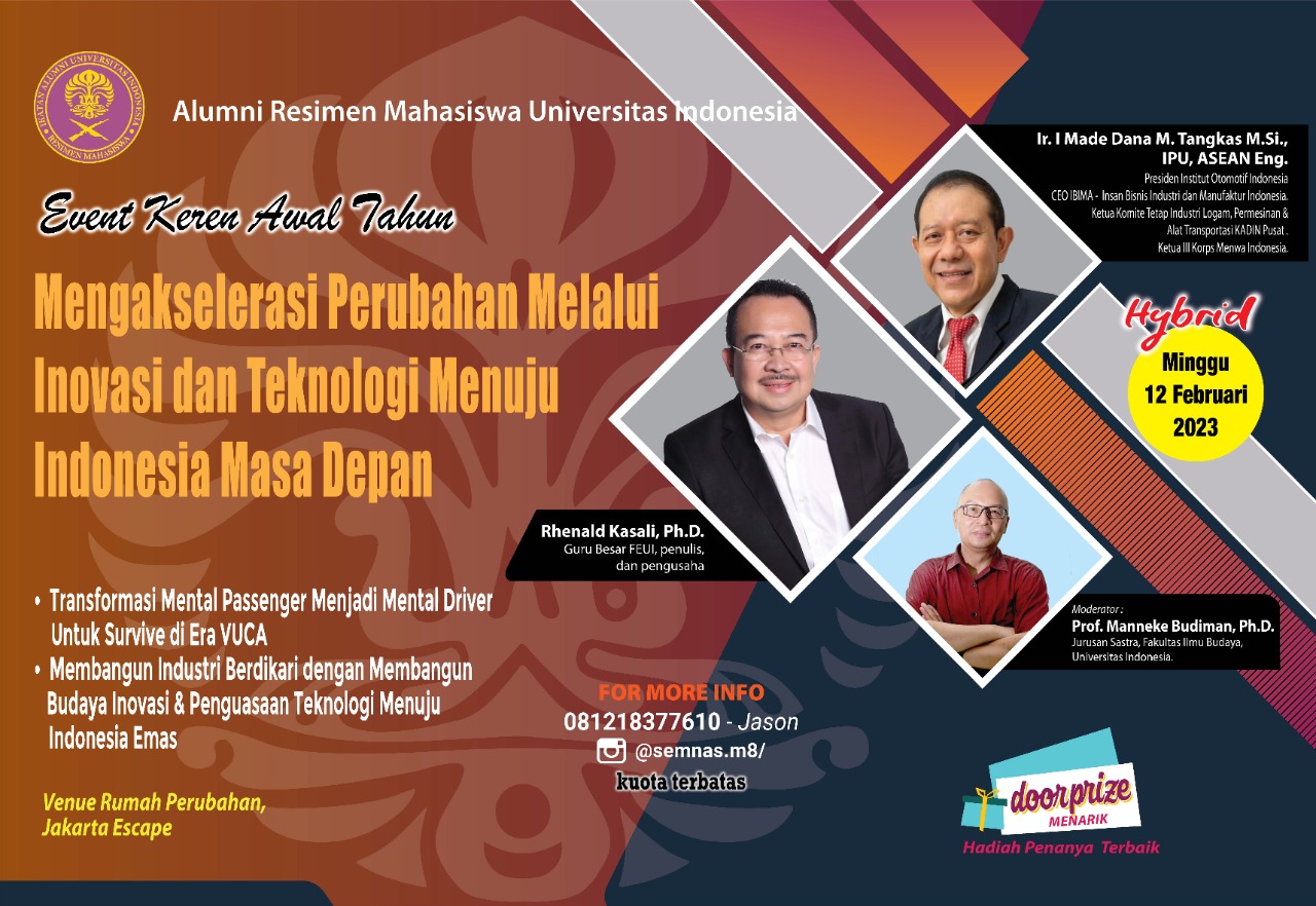 Seminar nasional Mengakselerasi Perubahan Melalui Inovasi dan Teknologi Menuju Indonesia Masa Depan”