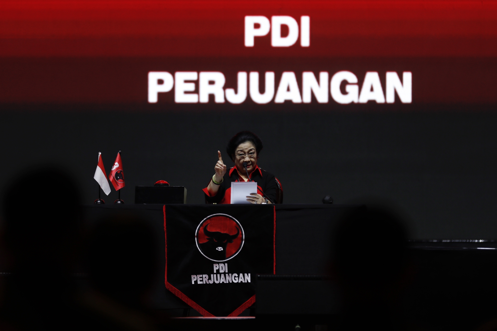 Ketua Umum Partai Demokrasi Indonesia Perjuangan (PDIP) Megawati Soekarnoputri, sampaikan pidato politiknya di HUT PDIP ke-50, Selasa (10/1/